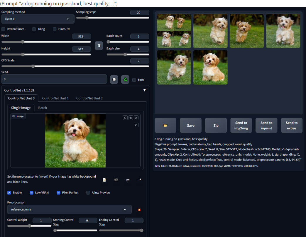 不用Lora炼药也能保持同样的角色？controlnet新功能Refrencece评估